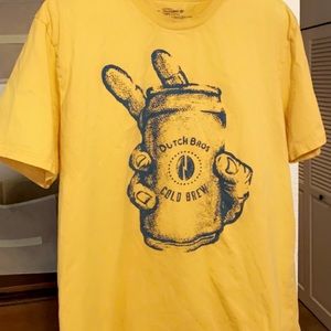 Dutch Bros cold brew shirt size medium yellow